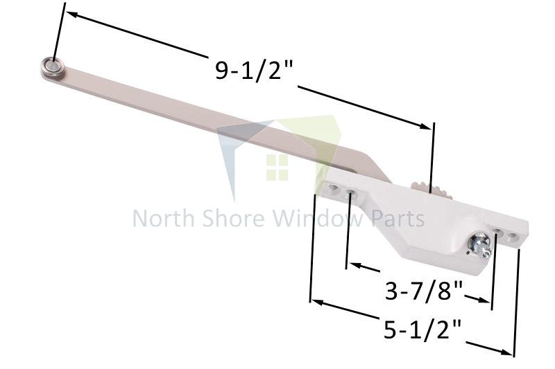 Single-Arm-Casement-Window-Operator-Roto-Gear-9.5-Arm-Front-Mount-Right-Truth-Hardware